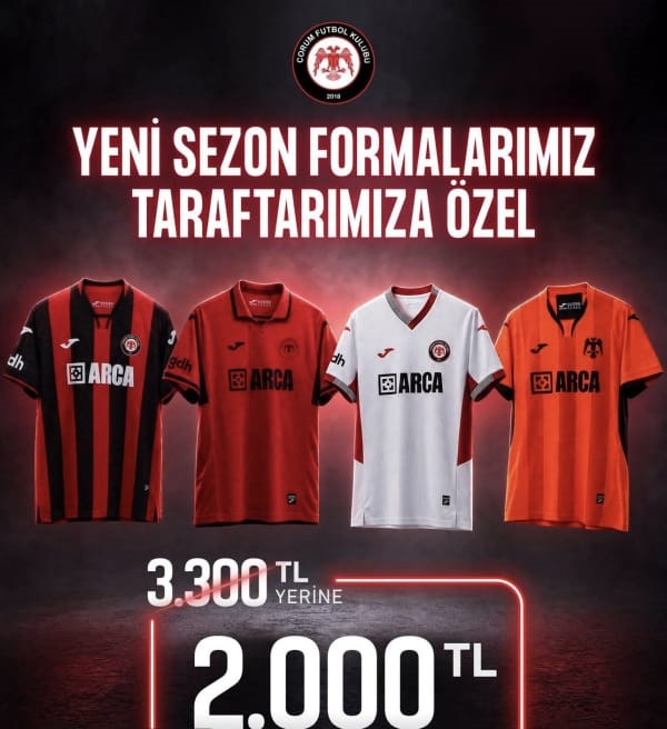 Yeni Sezon Formalarımız Satışa Çıkıyor