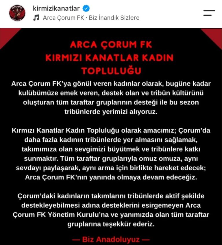 Kırmızı Kanatlar Sahada: Tribünlerde Kadın Sesi Büyüyor!