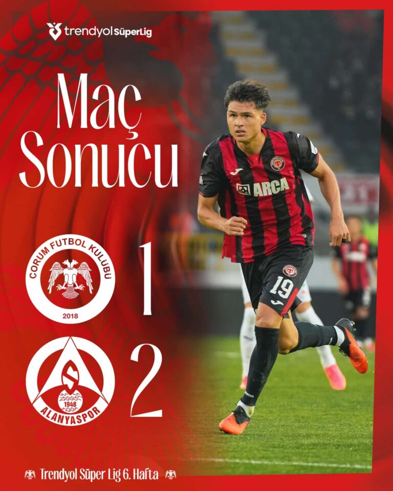 Arca Çorum FK Evinde Mağlup: Alanyaspor Zorlu Mücadeleyi 2-1 Kazandı