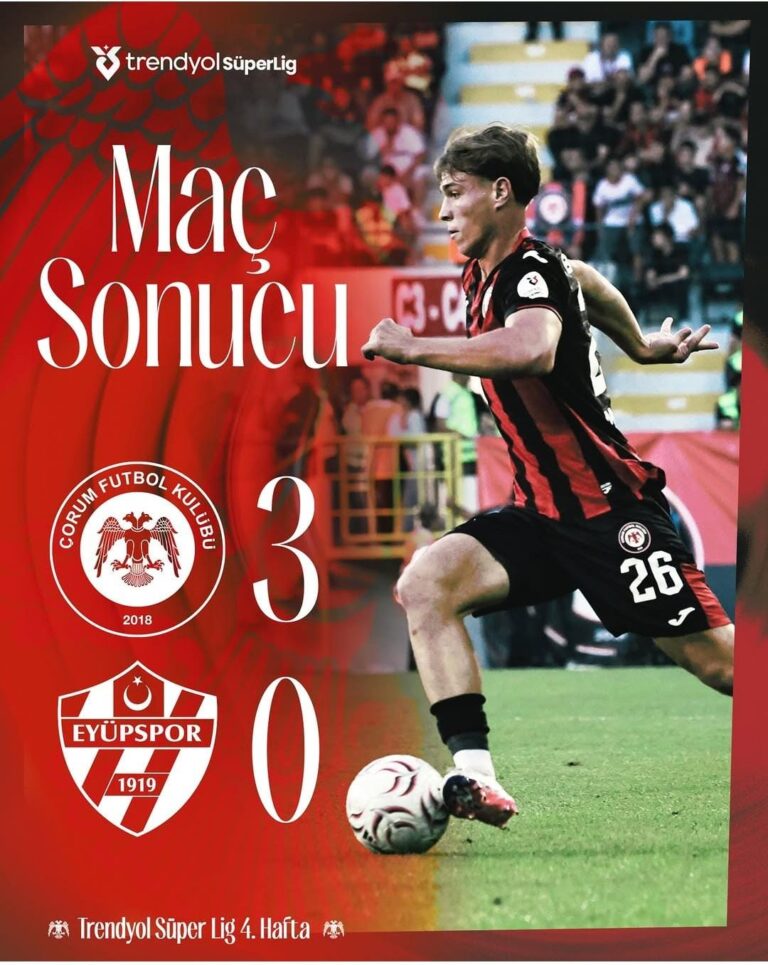 Arca Çorum FK, Eyüpspor karşısında sahadan 3-0’lık net bir galibiyetle ayrıldı.