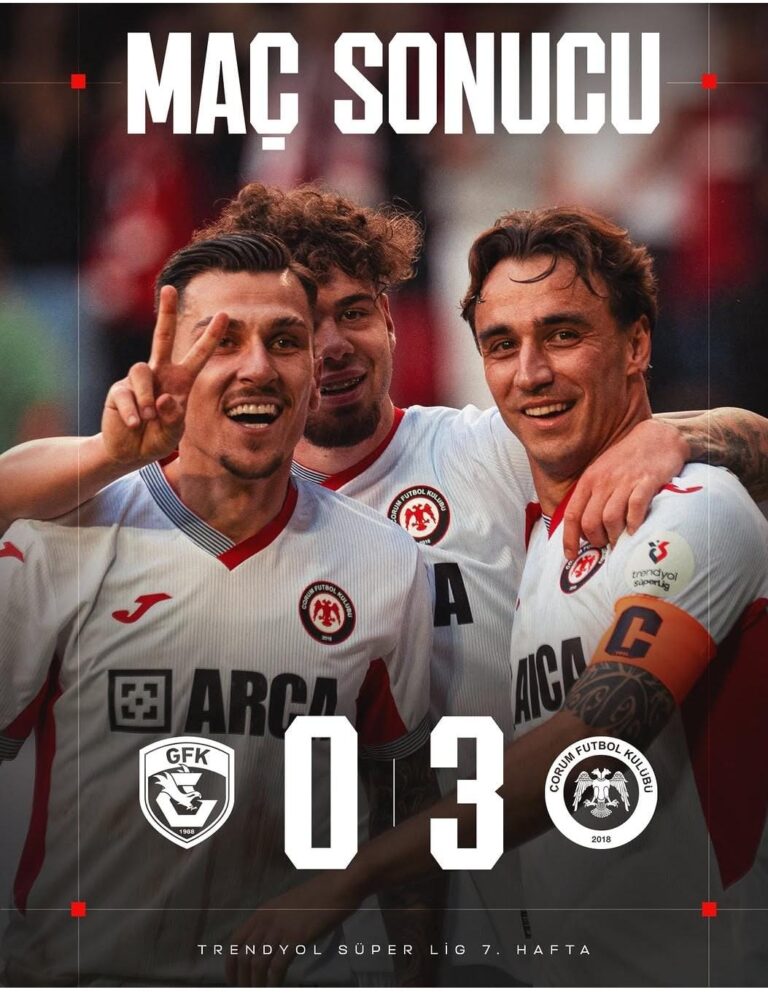 Gaziantep’te Kırmızı-Siyah Fırtına: ARCA ÇORUM FK 3 Golle Gülerek Döndü!